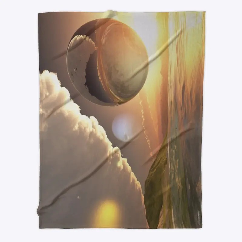 Metallic Sunrise Fleece Blanket