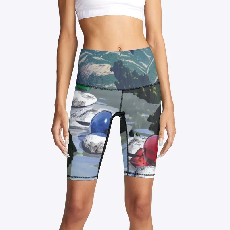 Marble Path Biker Shorts