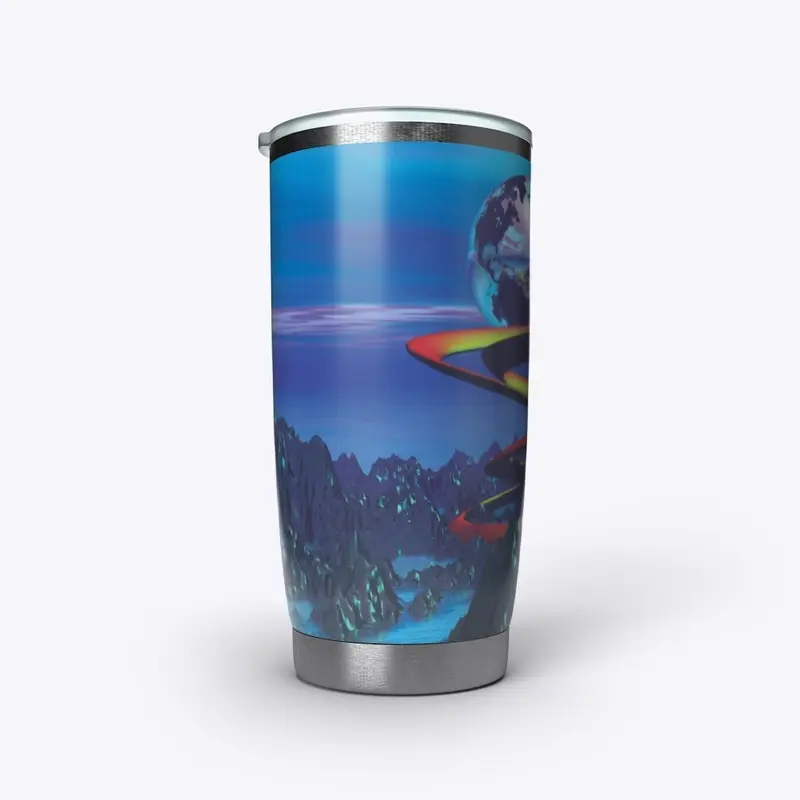 Chrome Earth Slide Tumbler