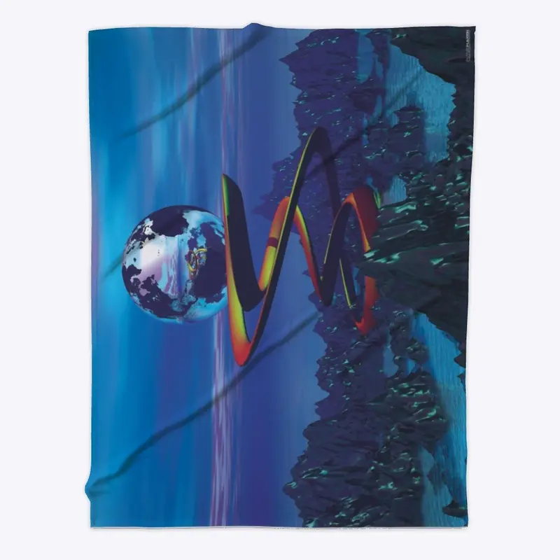 Chrome Earth Slide Fleece Blanket